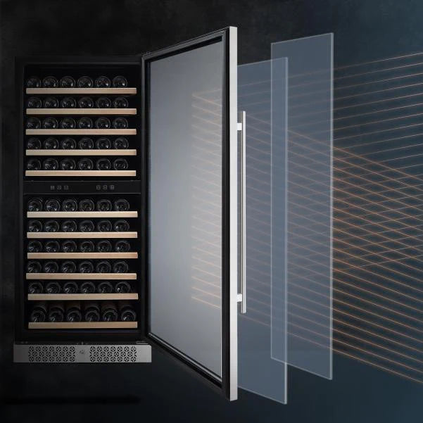 Empava Wine Refrigerator 55" Tall Dual Zone Wine Fridge