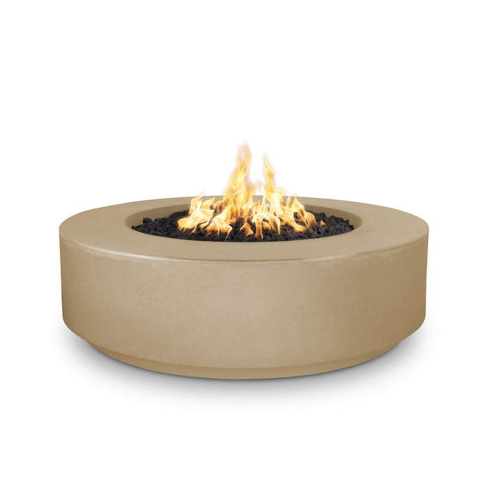 The Outdoor Plus 42" Round Florence 12" Tall Fire Pit - GFRC Concrete - Liquid Propane