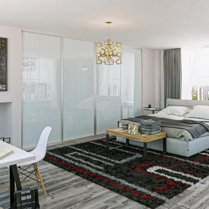 Doors22 144x96 Glass Sliding Closet Door Frosted 4 Panels