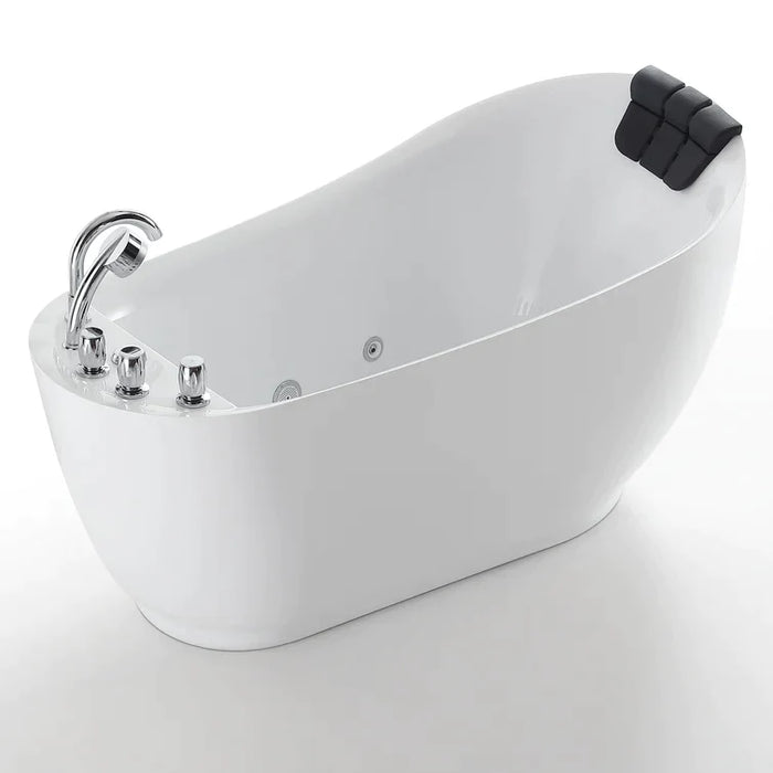 Empava 59 in. Whirlpool Freestanding Acrylic Bathtub