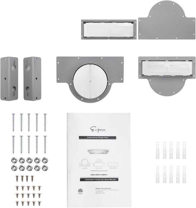 Empava 30 in. Kitchen 400 CFM Ultra Slim Ducted Under Cabinet Range Hood