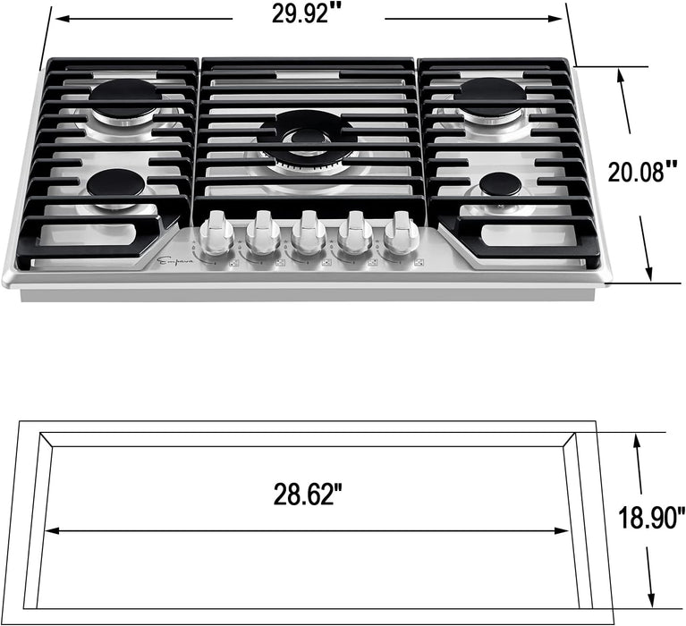 Empava 30-in. Built-in Gas Stove Cooktop