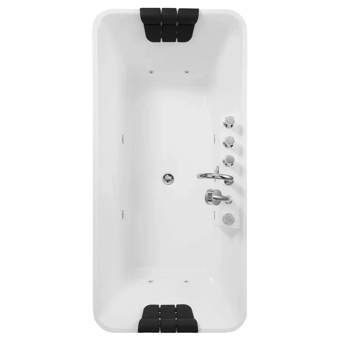 Empava 67 in. Whirlpool Freestanding Acrylic Bathtub