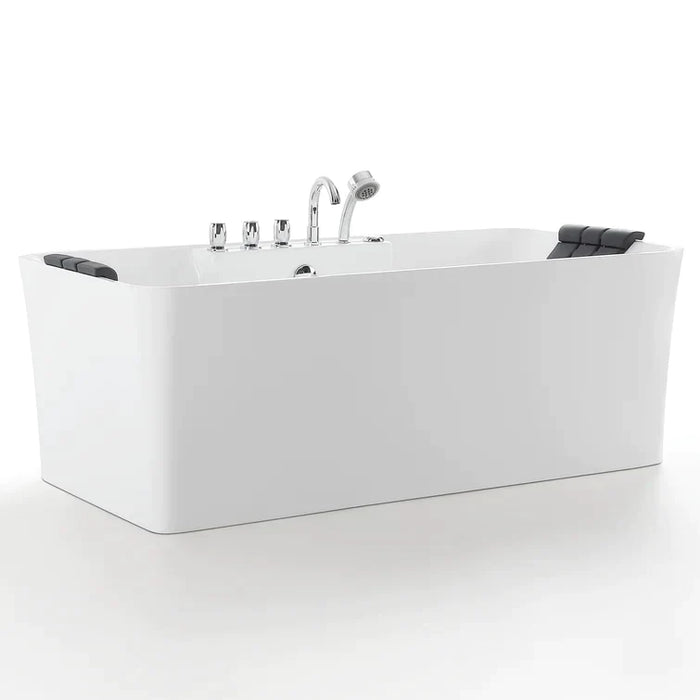 Empava 67 in. Whirlpool Freestanding Acrylic Bathtub