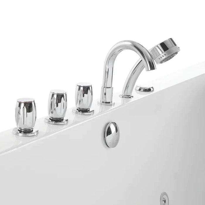 Empava 67 in. Whirlpool Freestanding Acrylic Bathtub