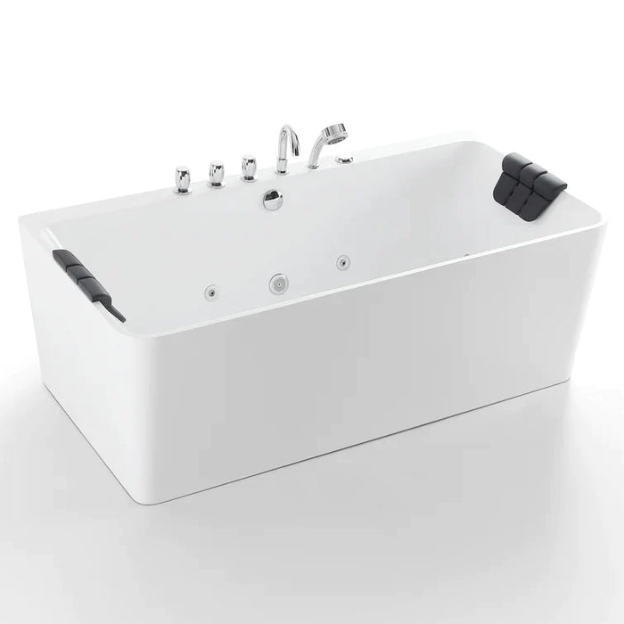 Empava 67 in. Whirlpool Freestanding Acrylic Bathtub