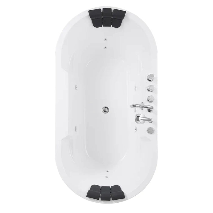 Empava 67 in. Whirlpool Acrylic Freestanding Bathtub