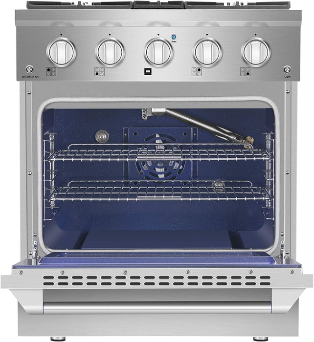 Empava 30 in. Pro-Style Slide-In Single Oven Gas Range