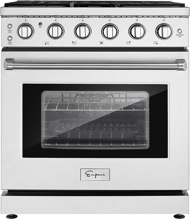 Empava 30 In. Pro-Style Slide-in Single Oven Gas Range