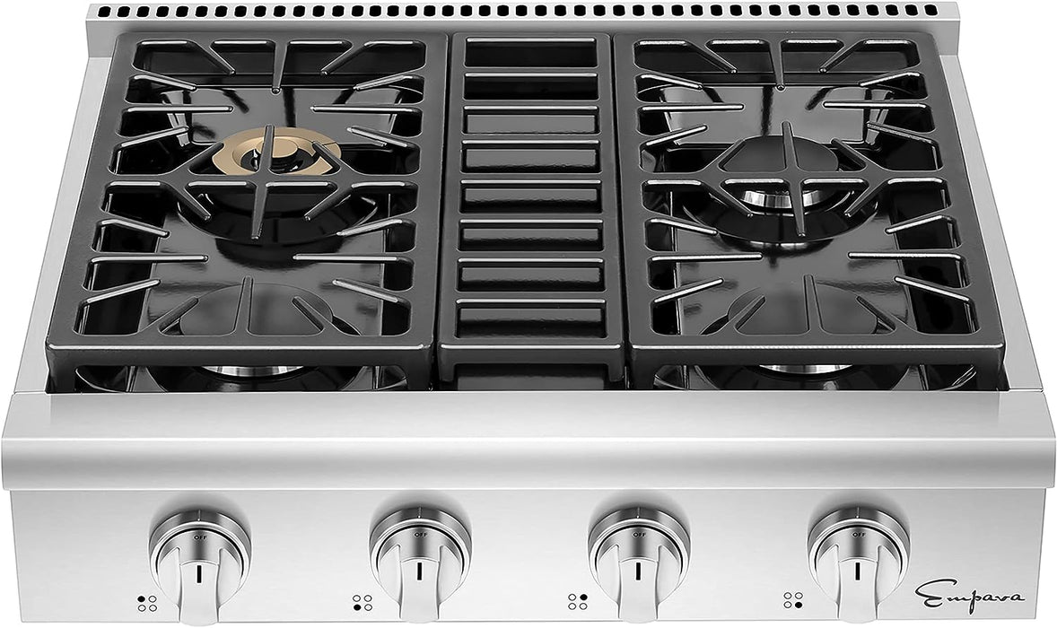 Empava Pro-style 30 in. Slide-in Gas Cooktop