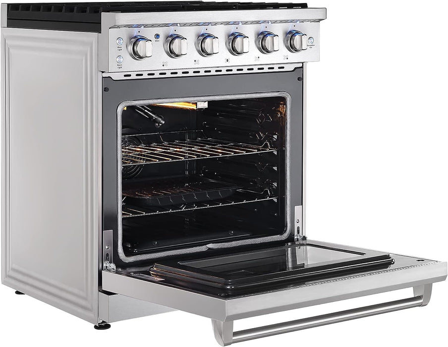 Empava 30 In. Pro-Style Slide-in Single Oven Gas Range