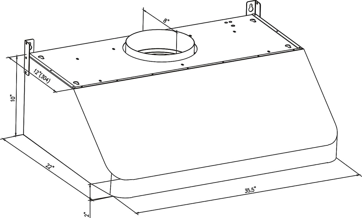 Empava 36 in. Ducted Under Cabinet Range Hood