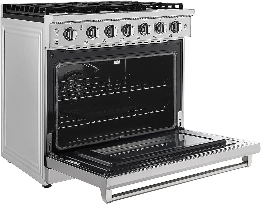 Empava 36 in. Pro-Style Slide-in Single Oven Gas Range