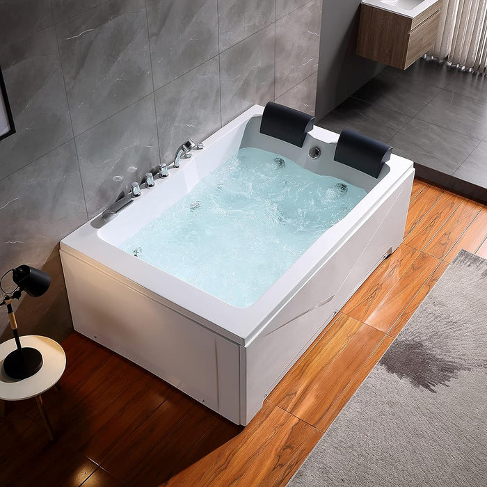 Empava 71 in. Acrylic Alcove Whirlpool Bathtub