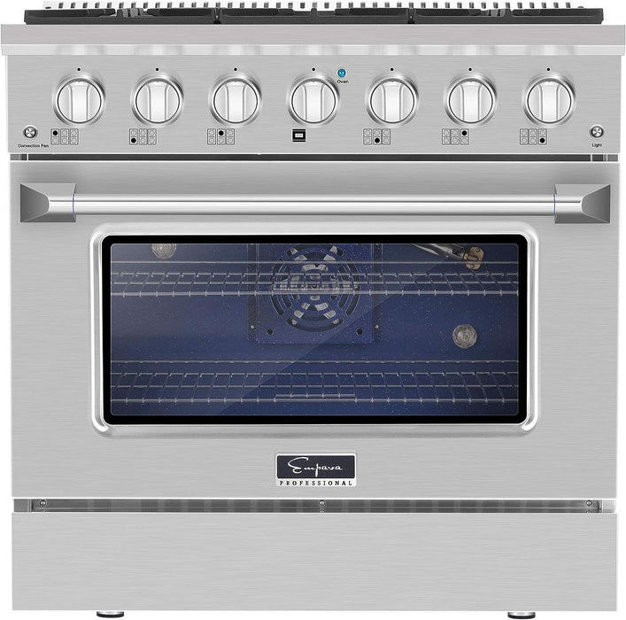 Empava 36 In. Pro-Style Slide-In Single Oven Gas Range