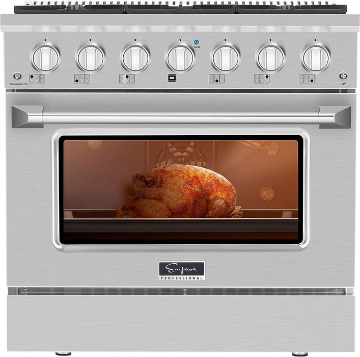 Empava 36 In. Pro-Style Slide-In Single Oven Gas Range