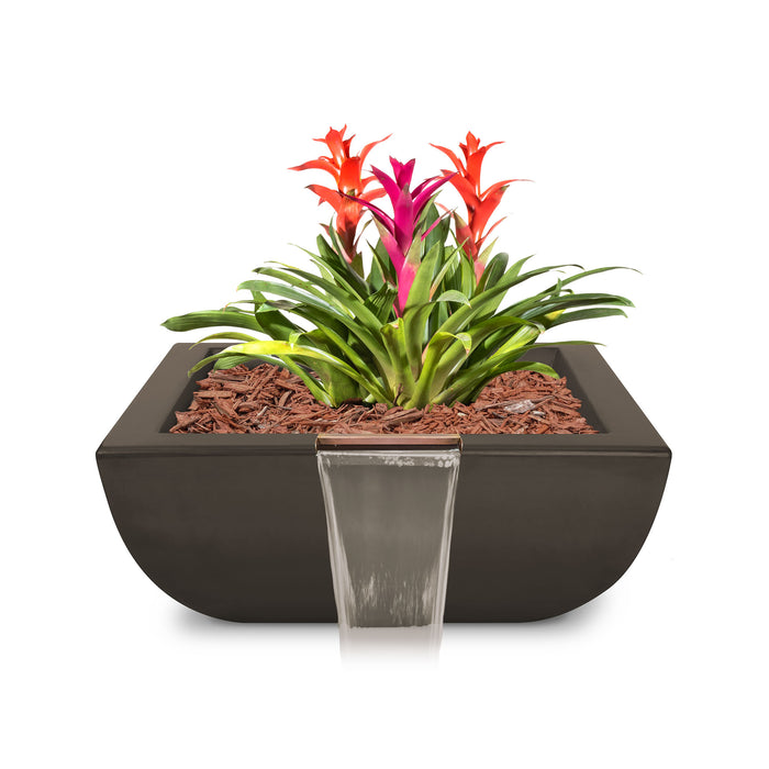 The Outdoor Plus Square Avalon Planter & Water Bowl - GFRC Concrete