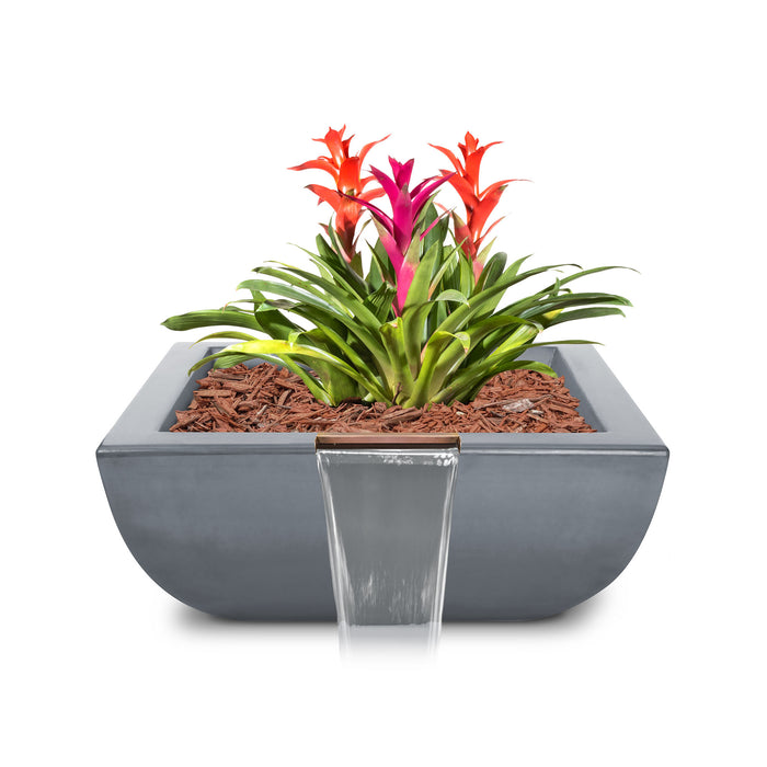 The Outdoor Plus Square Avalon Planter & Water Bowl - GFRC Concrete