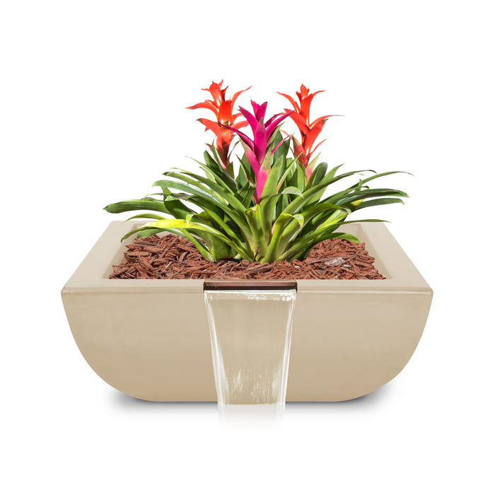 The Outdoor Plus Square Avalon Planter & Water Bowl - GFRC Concrete