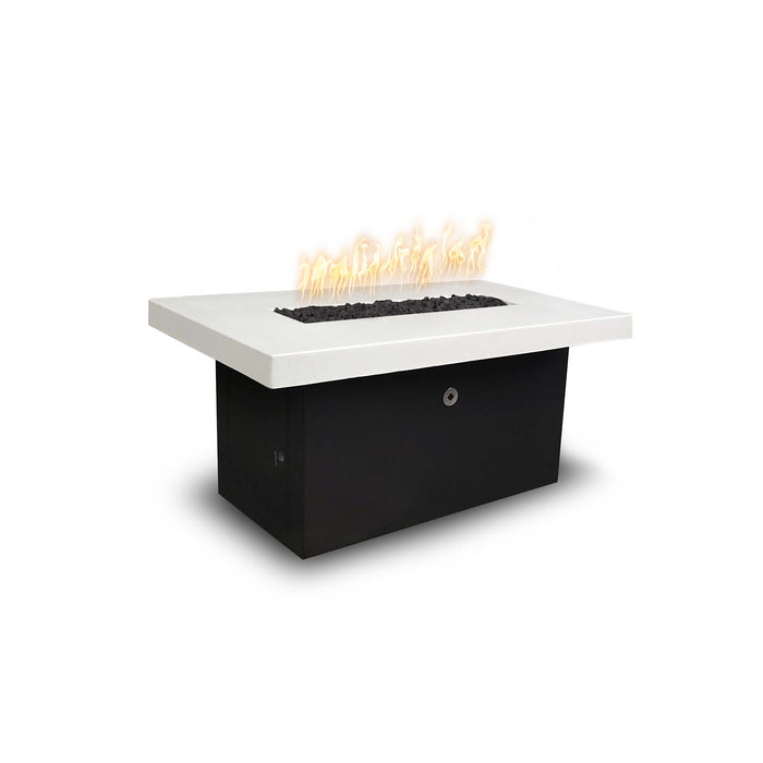 The Outdoor Plus Alberta Black & White Fire Table - GFRC Concrete