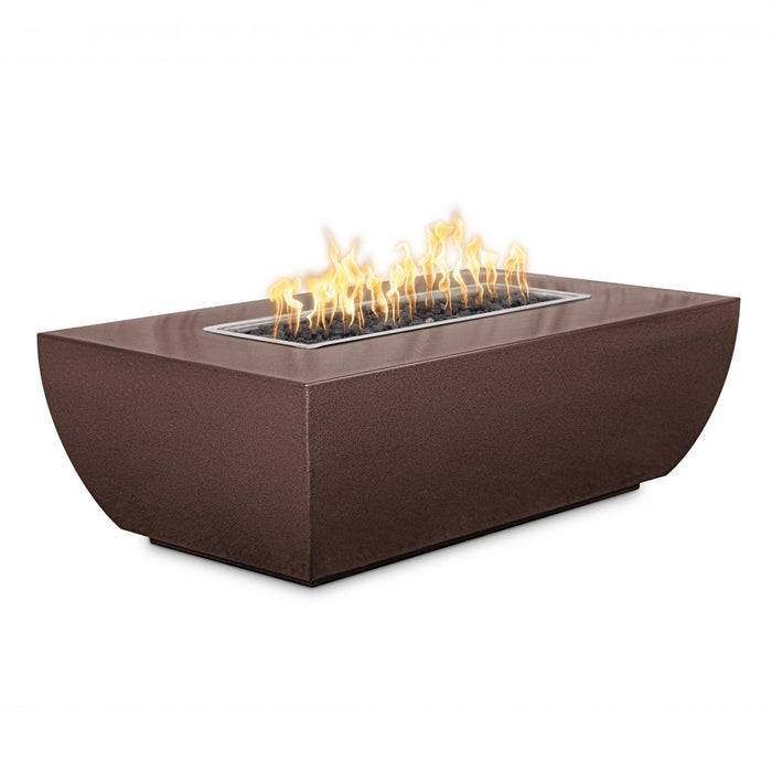 The Outdoor Plus Rectangular Linear Avalon 15" Tall Fire Pit - Stainless Steel