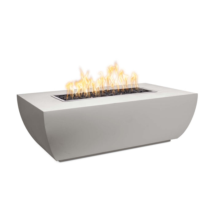 The Outdoor Plus Rectangular Linear Avalon 15" Tall Fire Pit - Stainless Steel