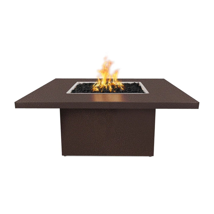 The Outdoor Plus Square Bella Fire Table Hammered Copper