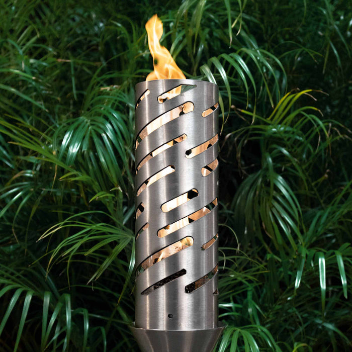 TOP FIRES by The Outdoor Plus 14 Inch Comet Fire Torch Stainless Steel