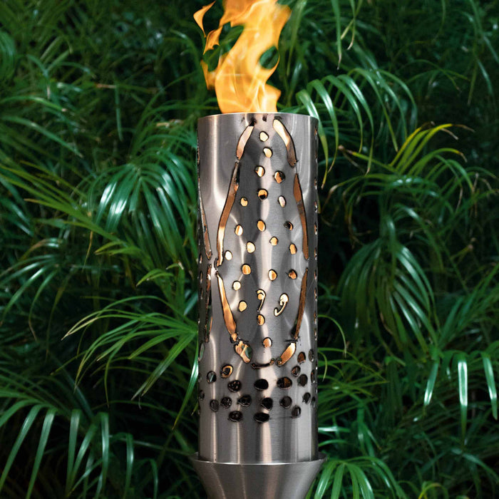 The Outdoor Plus 14" Coral Fire Torch Stainless Steel