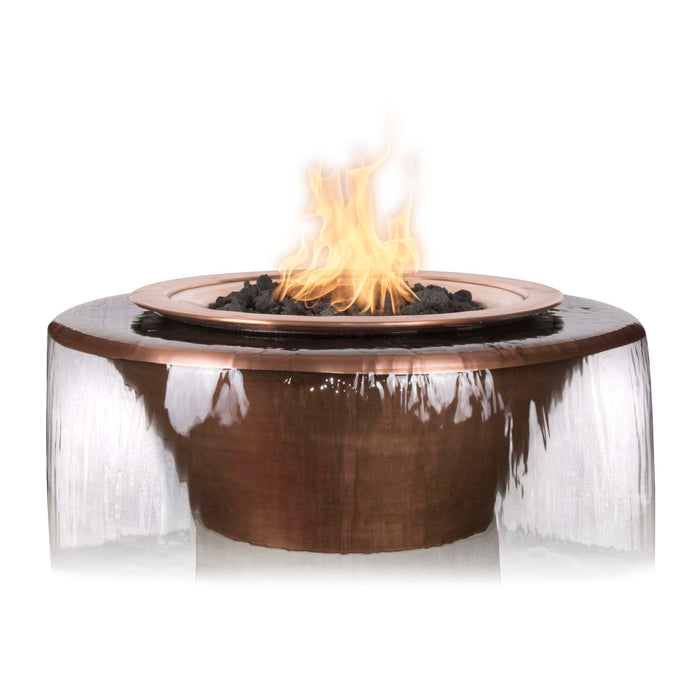 The Outdoor Plus Round Cazo 360° Fire & Water Bowl - Copper