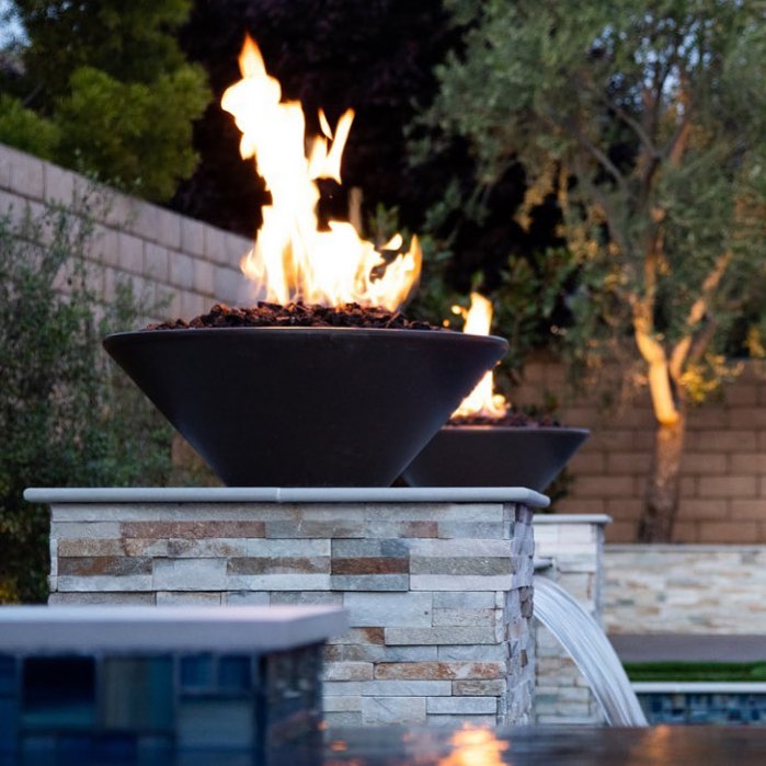 The Outdoor Plus Round Cazo Fire Bowl - GFRC Concrete