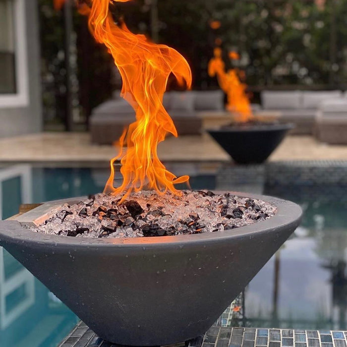 The Outdoor Plus Round Cazo Fire Bowl - GFRC Concrete