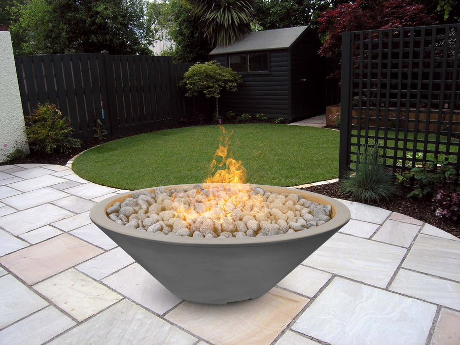 The Outdoor Plus 60" Round Cazo Fire Pit - GFRC Concrete - Liquid Propane