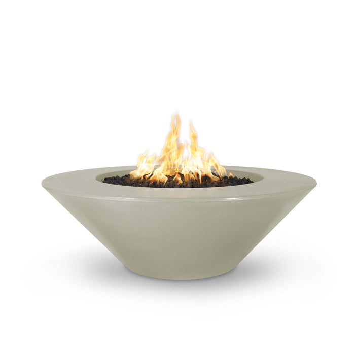 The Outdoor Plus 60" Round Cazo Fire Pit Wide Ledge- GFRC Concrete - Natural Gas