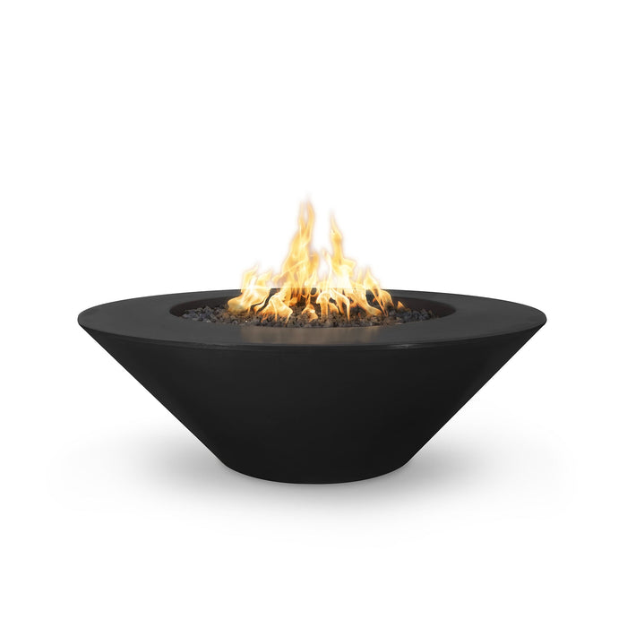 The Outdoor Plus 48" Round Cazo Fire Pit Wide Ledge- GFRC Concrete - Liquid Propane