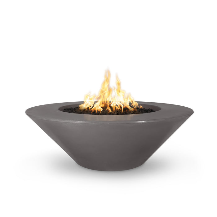 The Outdoor Plus 60" Round Cazo Fire Pit Wide Ledge- GFRC Concrete - Liquid Propane