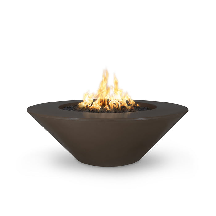 The Outdoor Plus 48" Round Cazo Fire Pit Wide Ledge- GFRC Concrete - Natural Gas