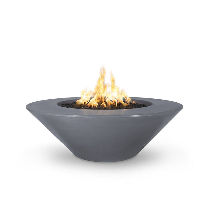 The Outdoor Plus 60" Round Cazo Fire Pit Wide Ledge- GFRC Concrete - Liquid Propane