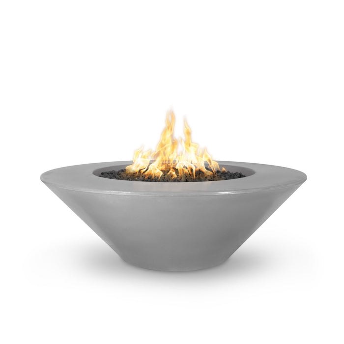 The Outdoor Plus 60" Round Cazo Fire Pit Wide Ledge- GFRC Concrete - Natural Gas