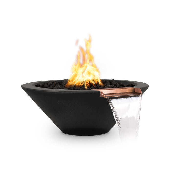 The Outdoor Plus 48" Round Cazo Fire & Water Bowl - GFRC Concrete Liquid Propane