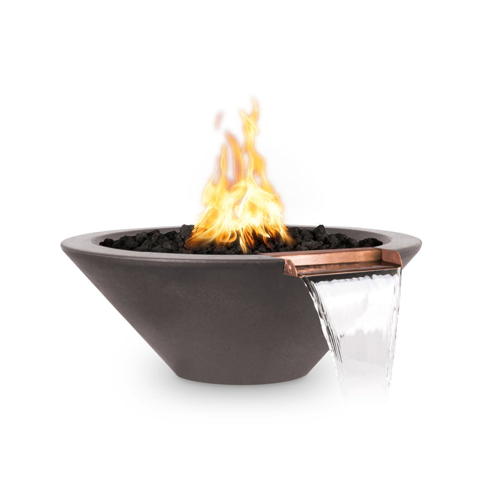 The Outdoor Plus 48" Round Cazo Fire & Water Bowl - GFRC Concrete Liquid Propane