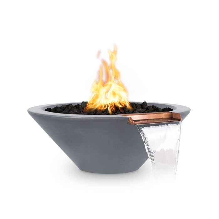 The Outdoor Plus 36" Round Cazo Fire & Water Bowl - GFRC Concrete Natural Gas