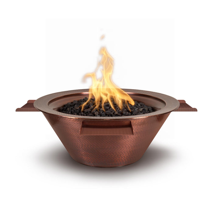 The Outdoor Plus Round Cazo Fire & Water Bowl - Hammered Patina Copper