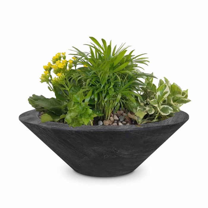 The Outdoor Plus Cazo Wood Grain Planter Bowl