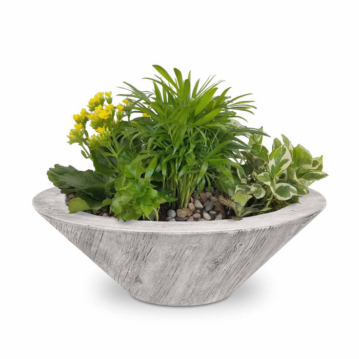 The Outdoor Plus Cazo Wood Grain Planter Bowl