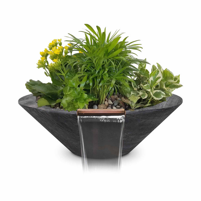 The Outdoor Plus Cazo Wood Grain Planter & Water Bowl