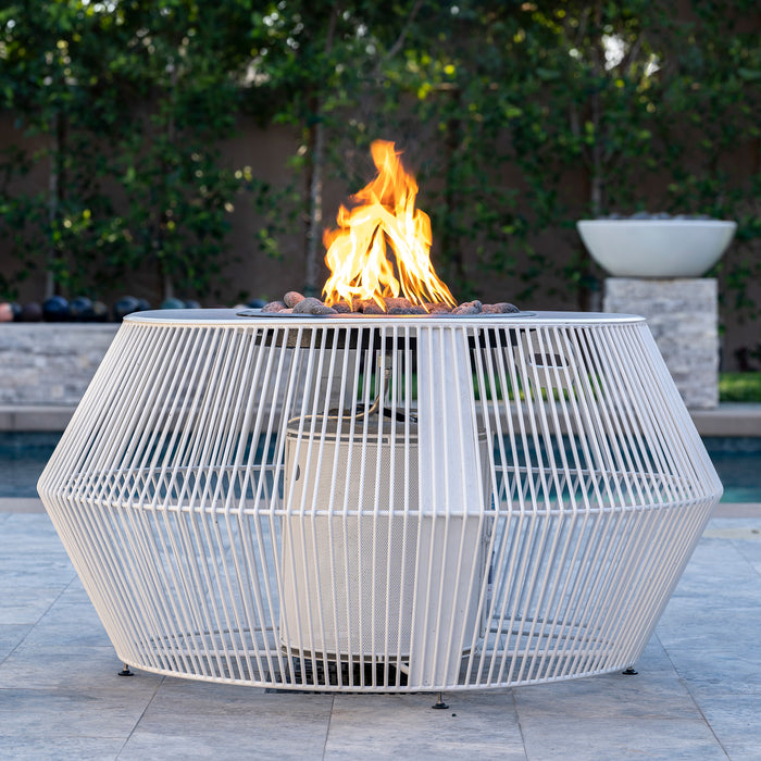 The Outdoor Plus Round Cesto Fire Pit - Powder Coated Metal