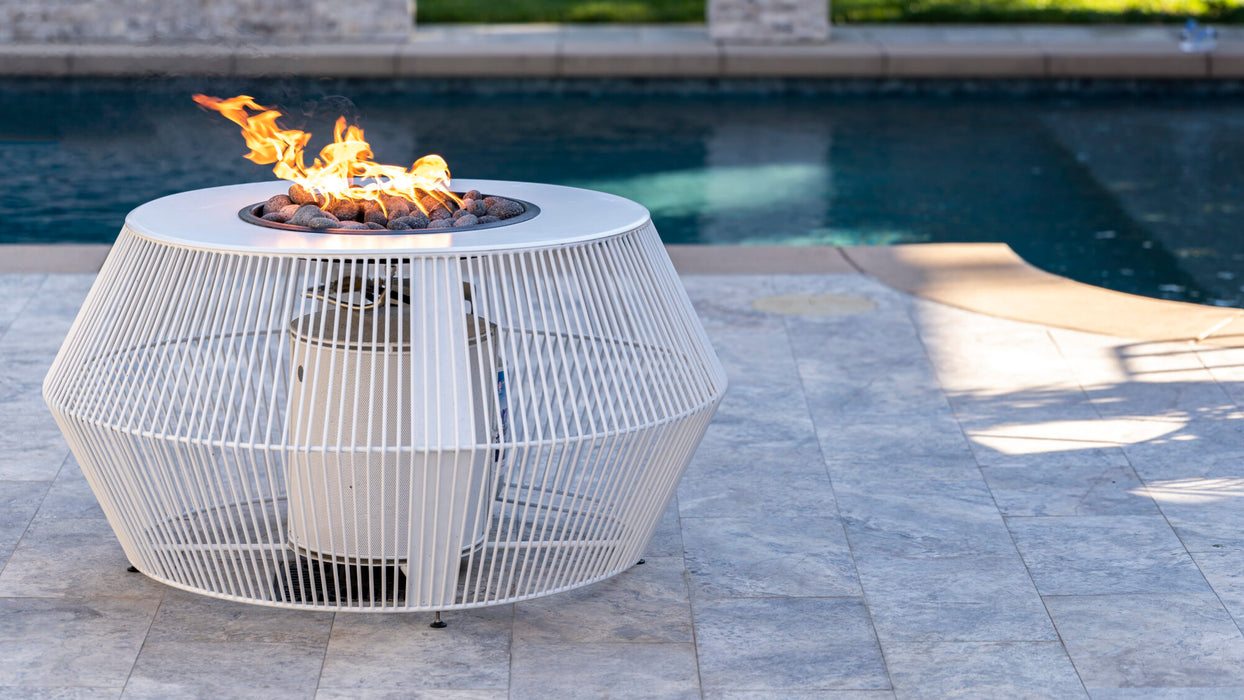 The Outdoor Plus Round Cesto Fire Pit - Powder Coated Metal