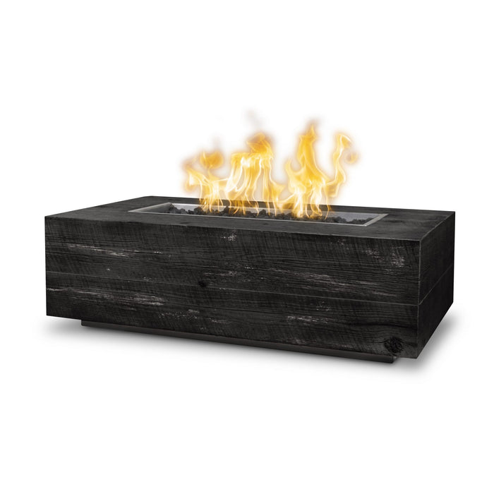 The Outdoor Plus 120" Rectangular Coronado Fire Pit - Wood Grain GFRC Concrete