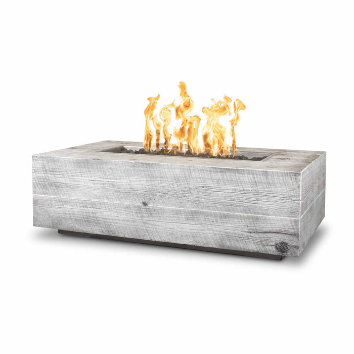 The Outdoor Plus 84" Rectangular Coronado Fire Pit - Wood Grain GFRC Concrete